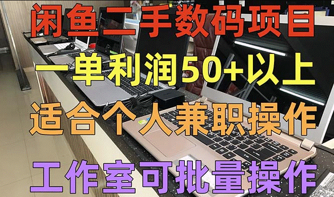 闲鱼二手数码项目_适合做副业_工作室可批量放大操作小目标分享网-专注资源收集分享平台小目标分享网