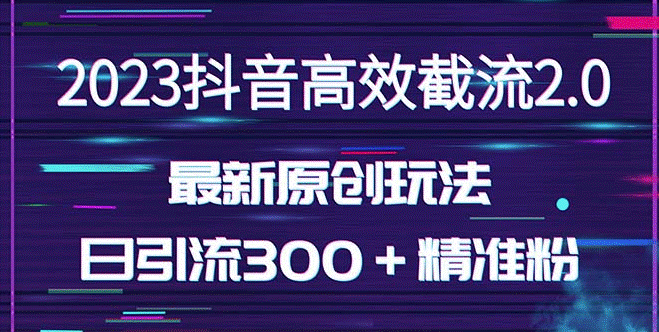 独家抖音截流玩法_日引300+创业粉（价值1280）小目标分享网-专注资源收集分享平台小目标分享网